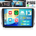 Carplay Android 13 Autoradio GPS 2+64GB Navi BT für Peugeot 208/2008 2012-2018