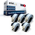 5x kompatible Adress Etiketten Rollen für Brother P-Touch QL570 DK11201 -Print P