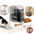 Automatischer Futterautomat Katze Hunde Futterspender Wasserspender Set 2-in-1