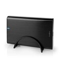 Gehäuse extern für SSD HDD SATA Festplatten 3,5" Zoll mit USB-A USB-C Kabel