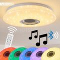 LED Decken Leuchte Farbwechsler Lampe Bluetooth MP3 Lautsprecher Wohn Zimmer