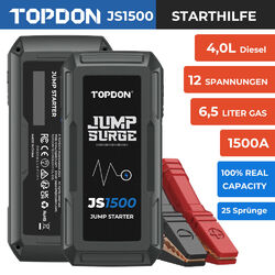 TOPDON JS1500 Auto Starthilfe Powerbank 1500A KFZ Jump Starter Ladegerät Booster