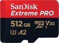 SanDisk Extreme Pro 512 GB microSDXC Memory Card + SD Adapter A2 App  170 MB/s