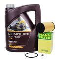 Mann Ölfilter+ Mannol 5W30 Öl für VW Golf 7 Passat Audi A1 A3 A4 A5 A6 Q3 Q5 TT