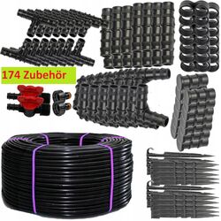 Tropfschlauch Bewässerungschlauch Bewässerungssystem Gartenschlauch 100m Set XXL