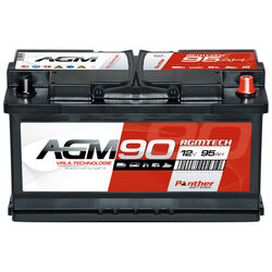 Panther Solarbatterie AGM90 12V 90Ah 900A Auto Versorgung Boot Reha Batterie