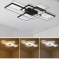 Design 65W LED Deckenleuchte Wohnzimmer modern Deckenlampe Arbeitszimmer Schwarz