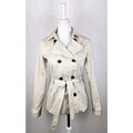 Only Damen Jacke Gr. XS 34 Gürtel Knöpfe Frühling Beige wunderschön Blogger