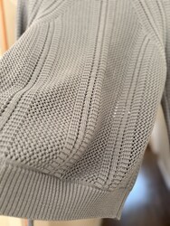 Peter Hahn 100% Baumwolle Lochstrick Pullover Gr. 34 Helles Blau