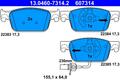 ATE Bremsbelagsatz Scheibenbremse 13.0460-7314.2 für AUDI B9 A5 A4 F53 8WH vorne