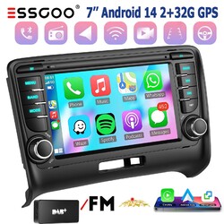 Für Audi TT 2006-2014 2+32G Android 14 DAB+ Autoradio Carplay GPS Bluetooth WIFI