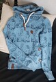 Naketano Damen Hoodie  Kapuzen Pulli Gr. S Blau mit Rehen und Hirschen TOP