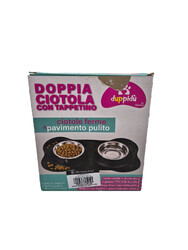 Rutschfester Fressnapf Futternapf Wassernapf Doppelt Futterstation 2x 400ml