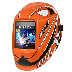 Schweißhelm mit automatischer Verdunkelung, großes Sichtfeld, Solar,