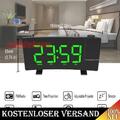 LED FM Radiowecker mit Projektion Digital Funkuhr Dimmbar Tischuhr Alarm USB DE`