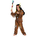 INDIANER KOSTÜM BRAUN KINDER # Karneval Fasching Party Jungen Häuptling Western