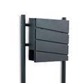 Bituxx Design Standbriefkasten MS-18445 mit Zeitungsfach Anthrazit Optik