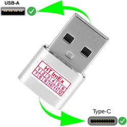 USB Adapter Stecker USB C OTG Ladeadapter Konverter USB A auf USB C Buchse 3.1