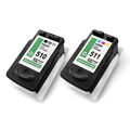 2x Patronen für Canon MP270 MX320 MX410 MX360 MP282 MX350, PG510 CL511 CMYK