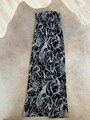 Maxi Kleid schwarz-grau Gr XS/ S  Langes Kleid 32/34