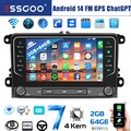 7" 2DIN Autoradio Android 15.0 GPS ChatGPT Für VW Polo Golf 5 6 Plus Touran 64GB
