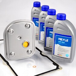 VAICO V30-1453 Hydraulikfiltersatz + 4L MEYLE CVT Öl Automatikgetriebe 722.8 für