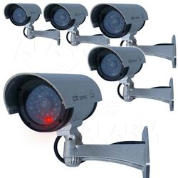 SECURITY CCD Kamera 1-10 Stück LED Dummy Viedeo Camera CCTV Überwachung LED Grau