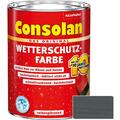 Consolan Wetterschutz-Farbe Holzfarbe Holzschutz schiefer 2,5 Liter