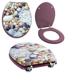 Grafner WC Sitz Toilettensitz Klobrille Klodeckel MDF Absenkautomatik SoftcloseHygienisch✔️Universal✔️Montagematerial✔️