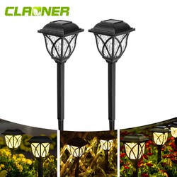 2er LED Solarlampen für Außen Garten Solar Strahler Gartenleuchten Solarleuchten