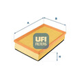 Luftfilter Filtereinsatz 30.647.00 UFI für VW MULTIVAN T5 TRANSPORTER T5 Bus