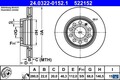 2x BREMSSCHEIBE ATE 24-0322-0152-1 2 BREMSSCHEIBEN FüR AUDI FüR SEAT FüR VW