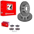 ZIMMERMANN BREMSSCHEIBEN 238mm + BELÄGE VORNE passend für RENAULT CLIO + MEGANE