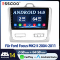 Android 14 Autoradio CarPlay Für Ford Focus MK2 MK II 2004-2011 64G GPS Navi RDS