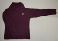 Cardigan Strickjacke aus Irland, Merinowolle, Aran-Muster, Beere, Gr. M (38/40)