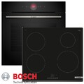 Induktion Herd Bosch Herdset Autark Backofen Schwarz + Induktion Kochfeld Neu