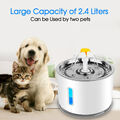 Trinkbrunnen Haustier Automatisch Wasserspender 2.4L für Katzen Hunde mit LED