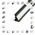 1 -2 Meter Alu Profil LED Licht Aluminium Leiste für Streifen Beleuchtung Kanal