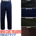 HERREN CORD KORDHOSE BAUMWOLLE FORMELL FREIZEIT SMART GROSS PLUS GÜRTEL TASCHENHOSE