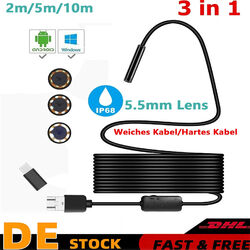 2/5/10m 1080P Endoskop Inspektion Kamera LED Endoscope IP67 Android Handy PC