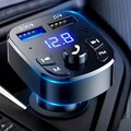 Bluetooth 5.0 FM Transmitter Auto MP3 Player QC3.0 USB Ladegerät Bass Boost LED