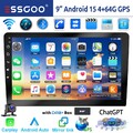 9" 2 DIN DAB+ ChatGPT 4+64G Android 15 Carplay Autoradio Navi WiFi Bluetooth KAM