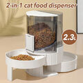 Wasser- und Futterspender Katzen Futterautomat Wasserspender Futterstation 2in1