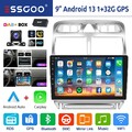 DAB+ Android 13 Autoradio Carplay GPS Navi RDS BT +Kam Für Peugeot 307 2002-2013