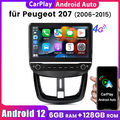 10'' Autoradio Für Peugeot 207 06-15 Android13  GPS Nav USB WIFI 128G CarPlay BT