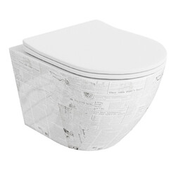 Lavita Wand-WC Spülrandlos Wc Sitz Mit Absenkautomatik Toiletten Hängen Weiß