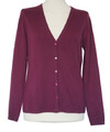 Peter Hahn 100% Kaschmir Super Soft Burgundy Strickjacke Gr.  D 36, UK 10