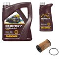 FEBI BILSTEIN Ölfilter 6L MANNOL Energy Premium 5W-30 für Opel Corsa D S07 1.2