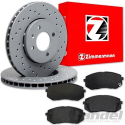 Zimmermann SPORT BREMSSCHEIBEN 305mm + BELÄGE VORNE passend für KIA SPORTAGE QLVA 305x25mm Gelocht // ERST passend ab Bj. 5/2018