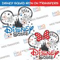 Disney Squad 2024 Aufbügeln T-Shirt Transfer Mickey Minnie Disneyland Urlaub Reise
